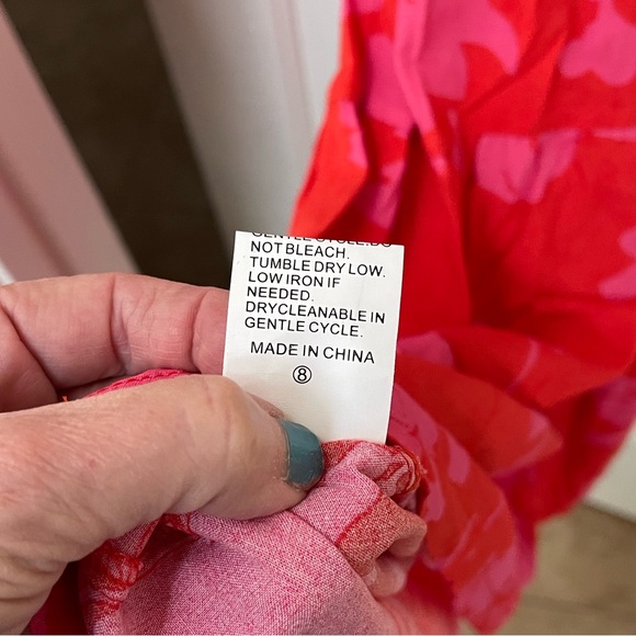 New! Pink & Red Maxi Dress-Small - Picture 15 of 16